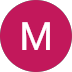 Circular magenta icon with a white capital letter M in the center.
